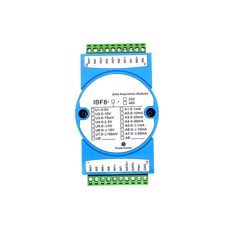 8路模擬信號轉RS-485/232數據采集A/D轉換模塊