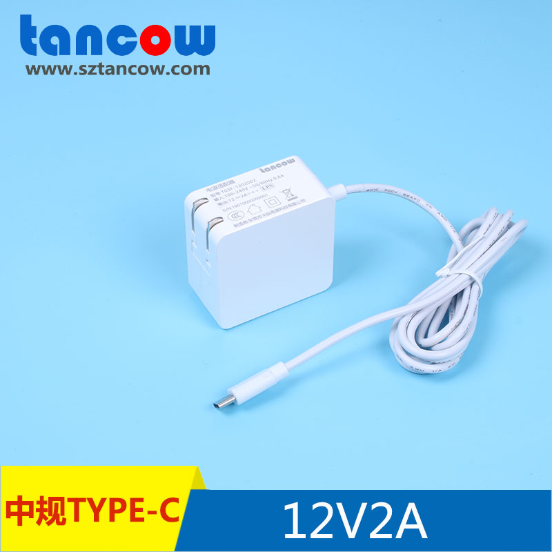 雅萌12V2A TYPE-C電源適配器 可定制LOGO