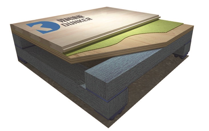 敦柯運動木地板 雙層龍骨結構運動木地板廠家