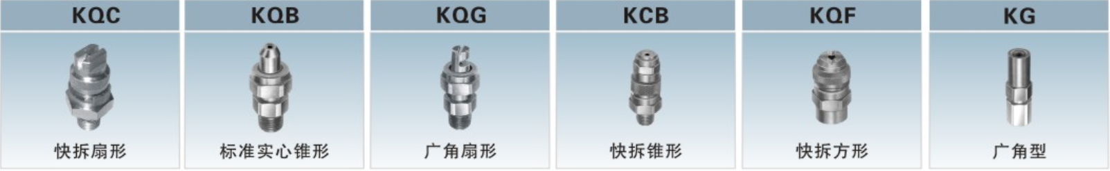 馳強 快拆式金屬扇形錐形方形廣角型標準實心錐噴嘴噴頭